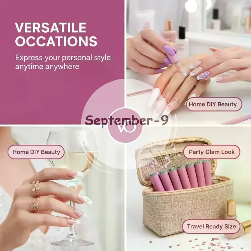 6/10Pcs Nail Art Stamp Pen Set Lightweight Flower Stamping Dotting Tools for Students DIY Nail Art at Dorm