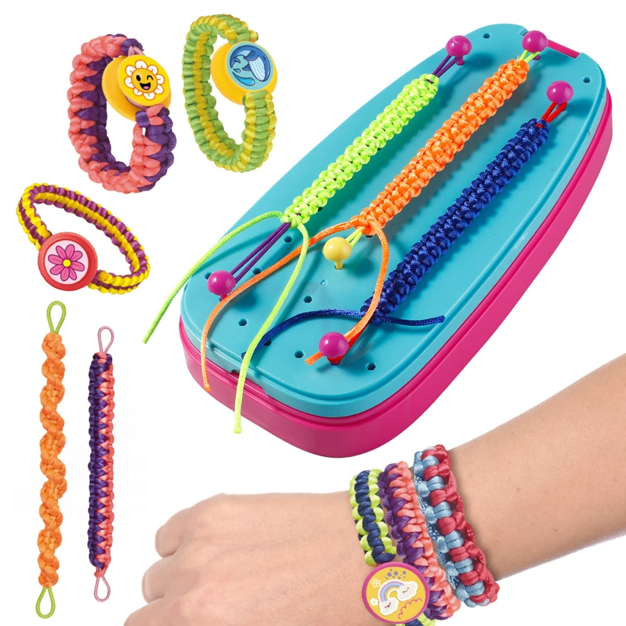 Kit per creare gioielli per braccialetti per ragazze Braccialetti per arti e mestieri per ragazze Kit per creare corde Fai finta di giocare con il regalo di compleanno del giocattolo