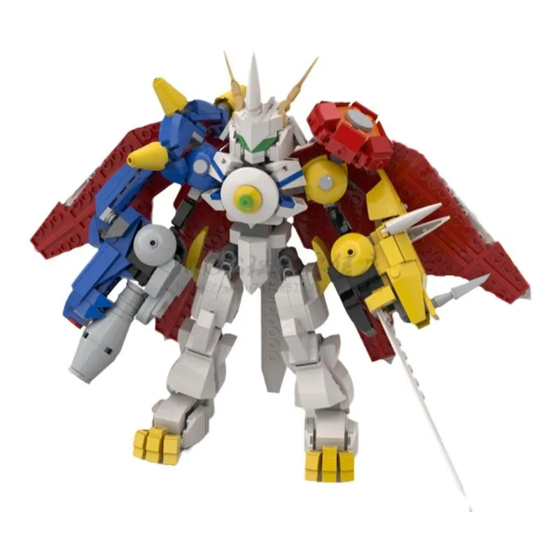 

802pcs Omegamon Moc Anime Figure Dolls Building Blocks Children's Toys Digimon 24cm Action Figure Assemble Bricks Kids Toys