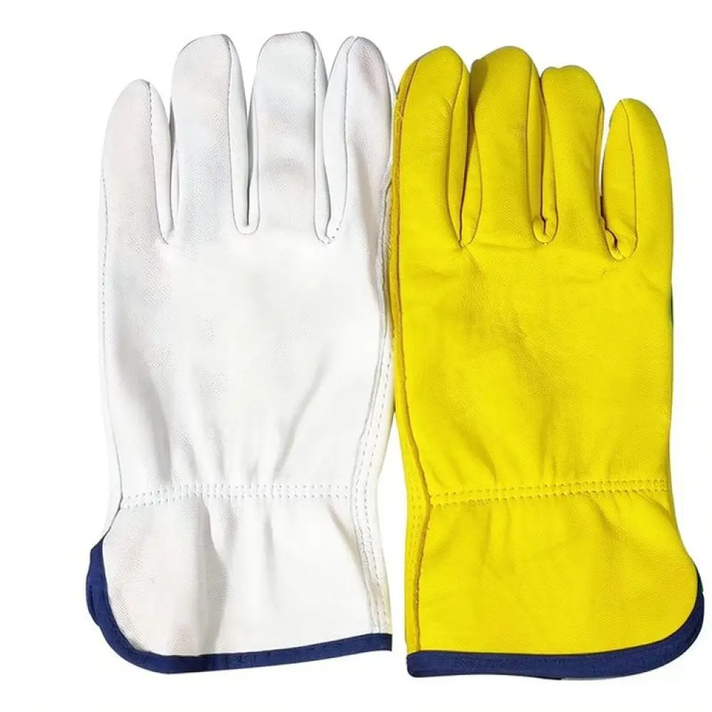Premium Sheepskin Argon Welding Gloves Soft Durable Leather Protective Gear Heat Resistant For Mechanics Driving Daily Safety