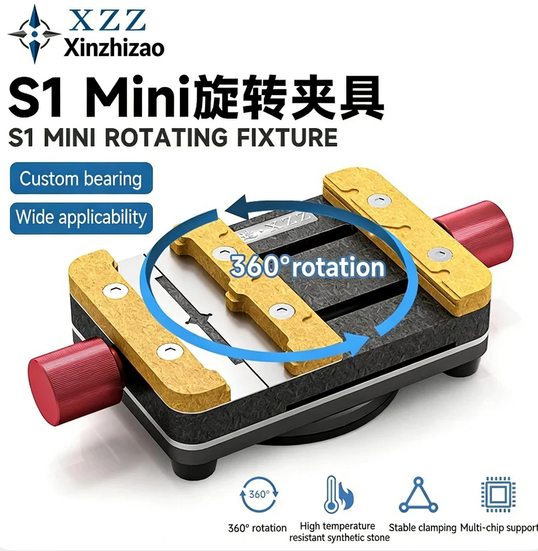 

360 ° rotation PCB soldering fixture CPU IC chip glue removal holder for mobile phone motherboard repair fixture support