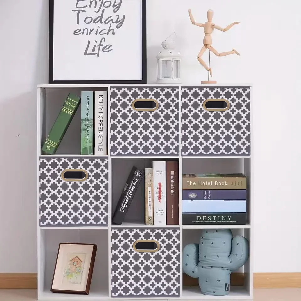 درج مكعبات تخزين قابل للطي للخزانة ملابس داخلية متعددة الوظائف ألعاب أطفال سلة تخزين الكتب لرفوف التخزين