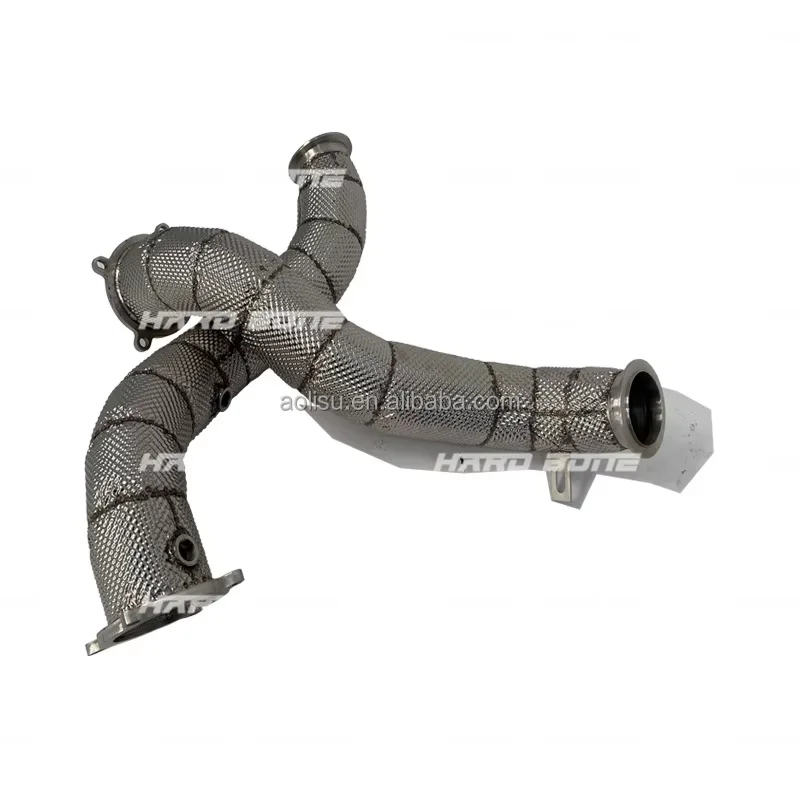 Exhaust Downpipe for  720 720S 4.0T 2019-2023 Stainless Steel Direct Exhaust Downpipe with Heat Shield Perfect Refit