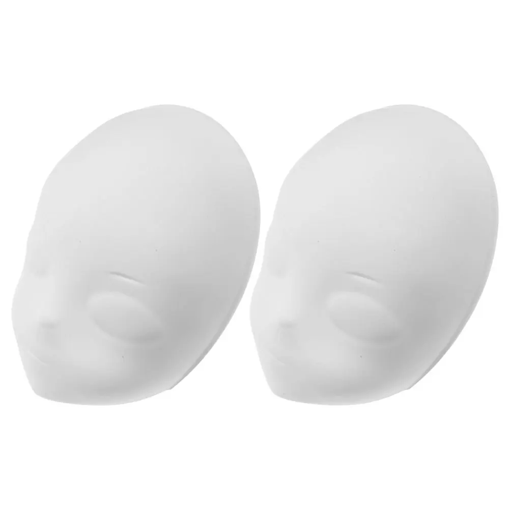 2Pcs Fox Face Blank White PVC Masks Matte Paintable Masquerade Masks DIY Halloween Cosplay Accessories Plain Masquerade Mask