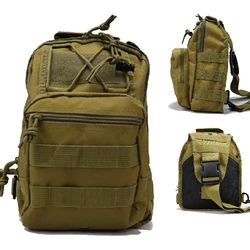 Outdoor Tactical Shoulder Bag Outdoor Hiking Sports Shoulder Bag Molle Camping Hunting Fishing Men's Chest Strap Bag