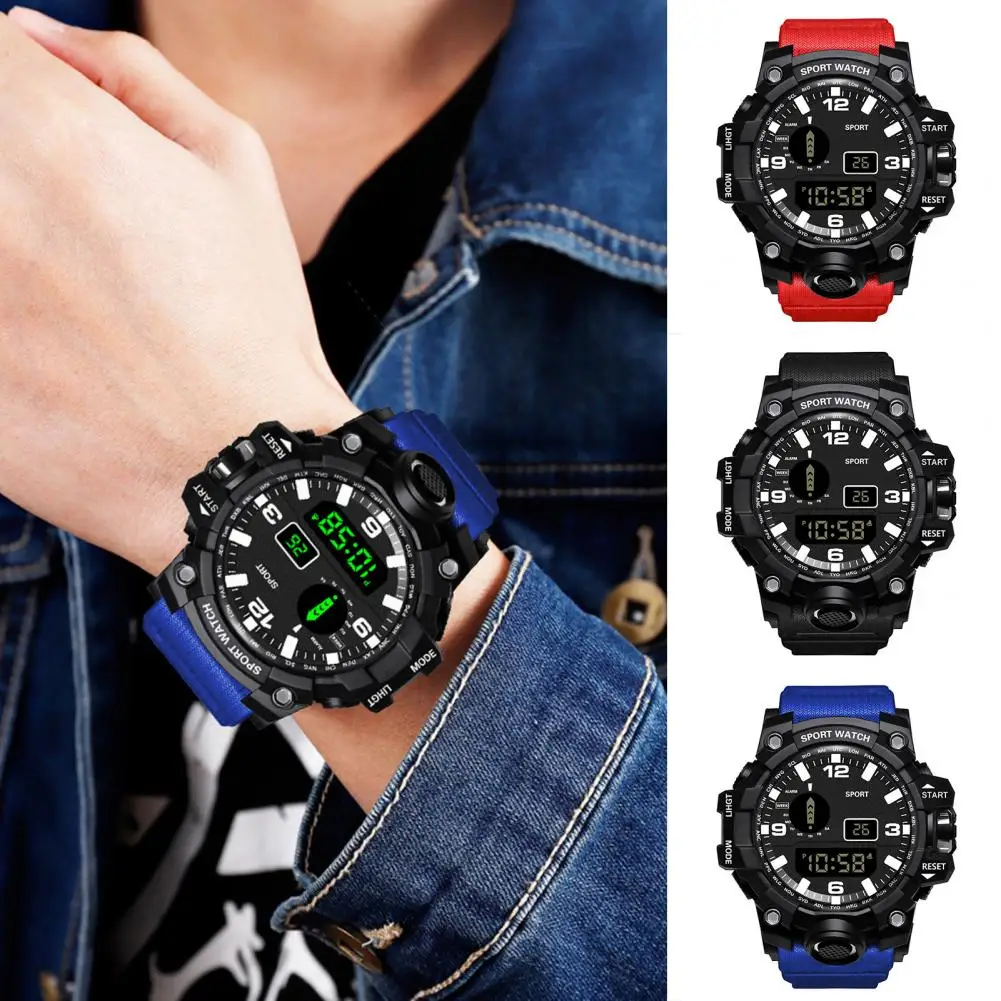 Fashionable Electronic Watch High-quality Silicone Band Large Screen Digital Display Multifunctional Outdoor Sports Watch Gifts