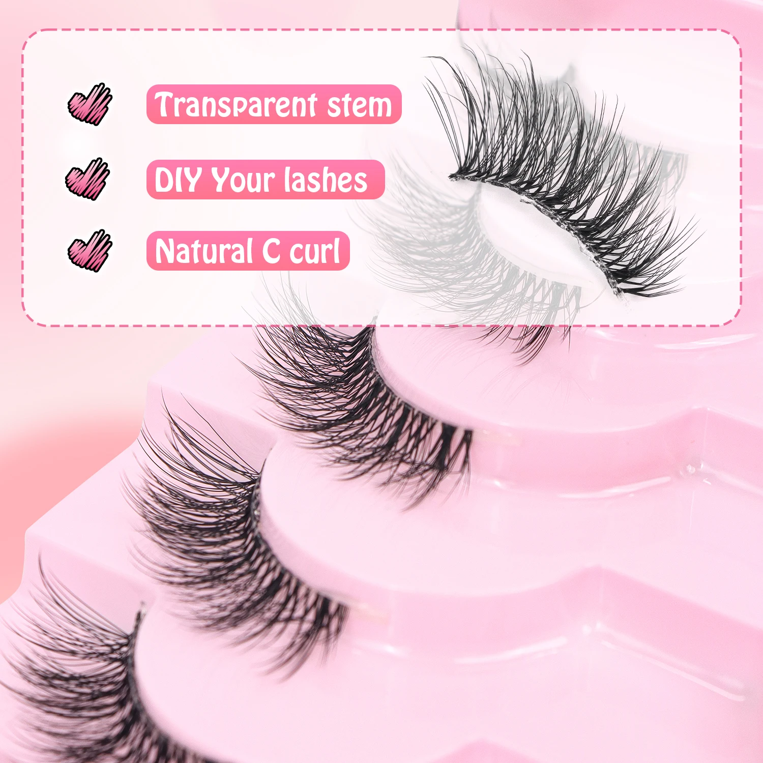 ハーフアイラッシュ 10ペアセット ナチュラルアイコーナーつけまつげ ナチュラルで快適な猫目つけまつげ 初心者でも使いやすい