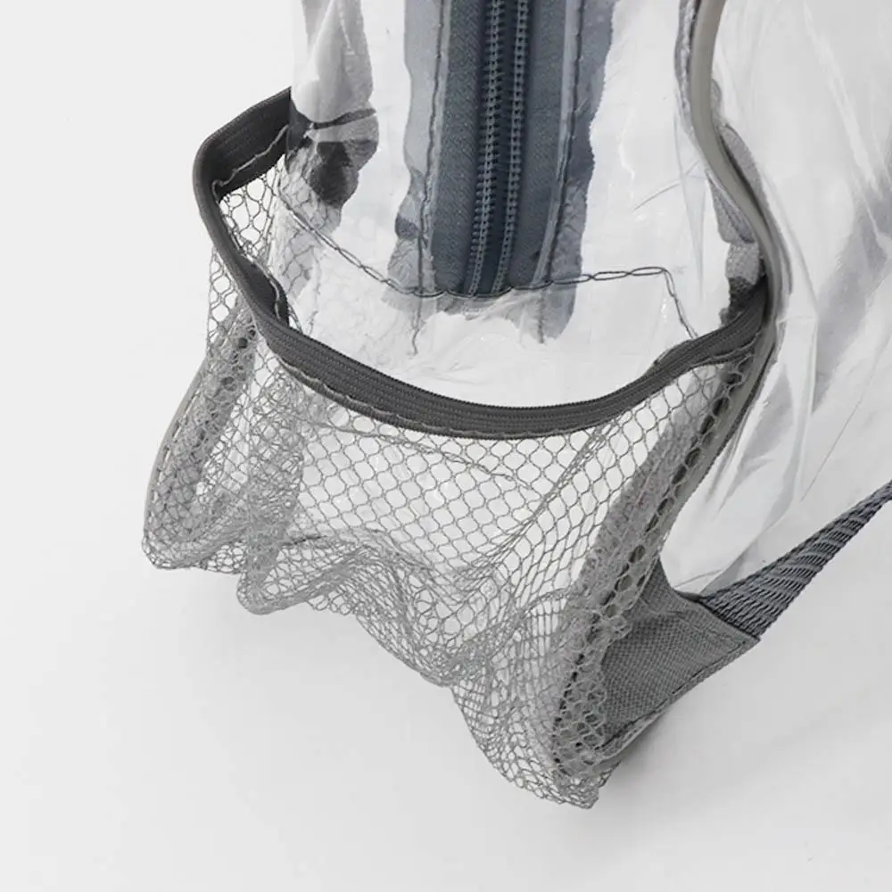 Lässiger, sichtbar transparenter Rucksack, wasserdicht, große Kapazität, PVC-Rucksack, weicher Griff, durchsichtiger Rucksack für Studenten – Detail 6