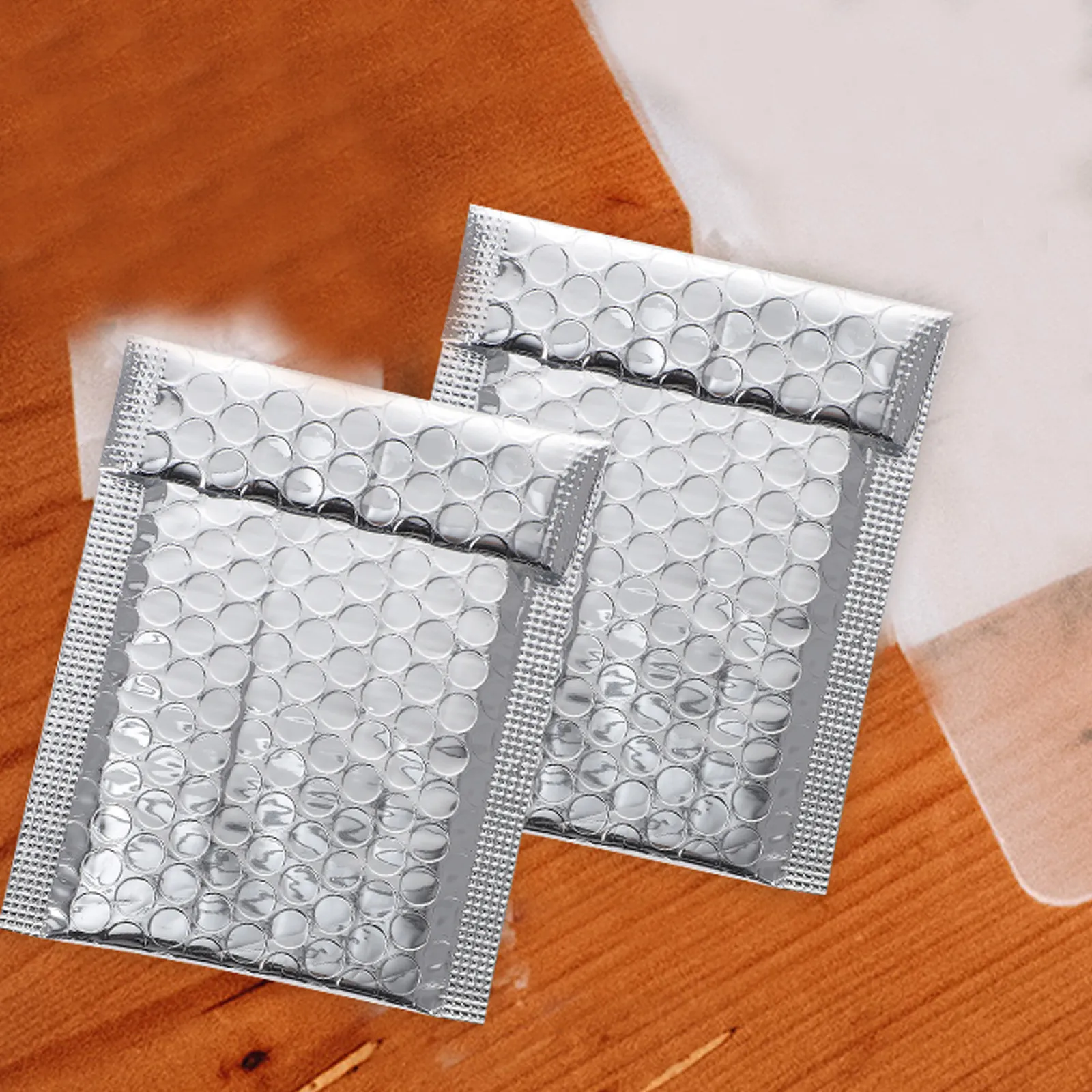 

100Pcs Aluminum Foil Bubble Mailers Self Seal Padded Envelopes for Phones Jewelry Electronics Shipping Moving Storage Bubble