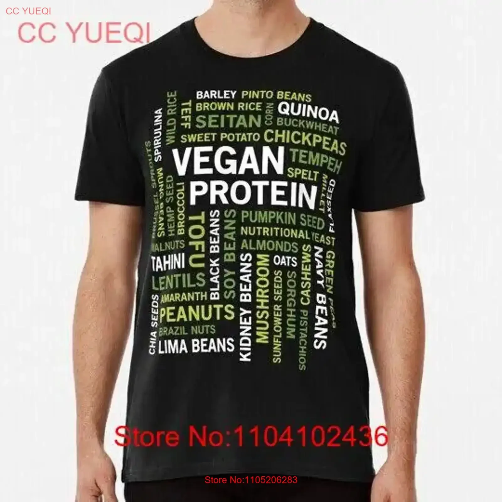 مصادر البروتين النباتي كلمة سحابة الأطعمة النباتية S إلى 5XL صنع في الولايات المتحدة الأمريكية تي شيرت عتيق مغسول أوم متعدد الاستخدامات موضة قليلاً