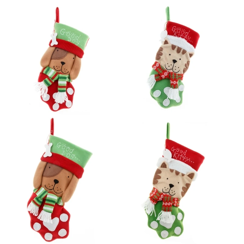 

Cartoon Animal Christmas Stocking 3d Character Stocking Festive Home Décor N7YF