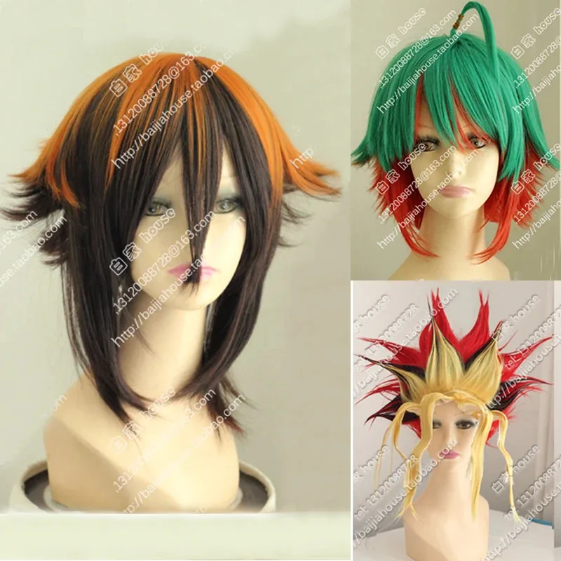 2025 Новый Ю-Ги-О! Duel Links Arc-V Jaden Yuki Yuki Judai Mutou Yuugi Aibo Косплей Парик Sakaki Yuuya Термостойкие парики из волос ☆ ☆