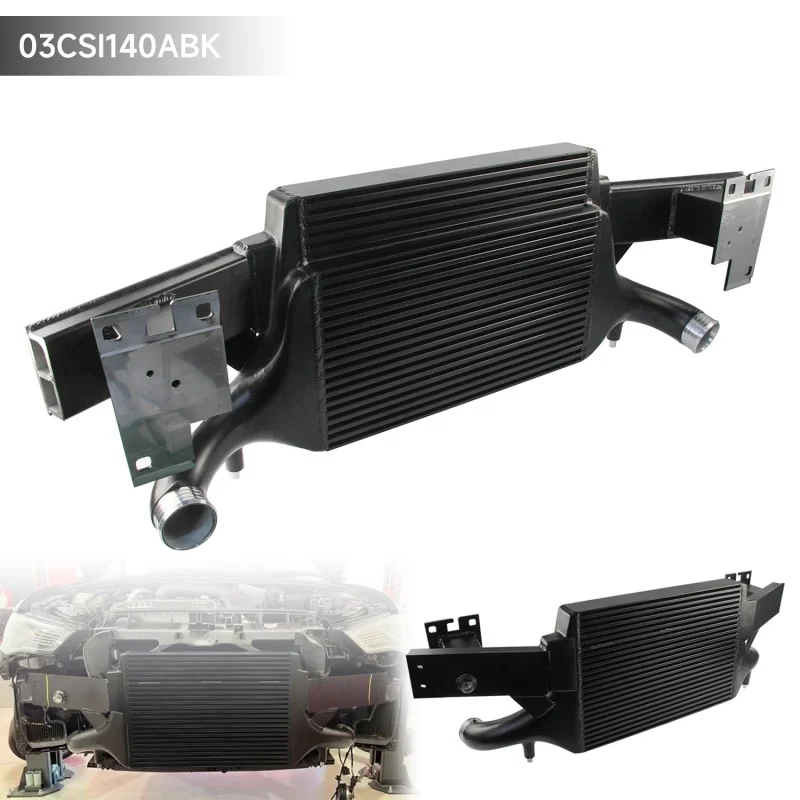 Competition Bar & Plate Intercooler for Audi RS3 8V Upgrade High-Performance Aluminum Black/Silver