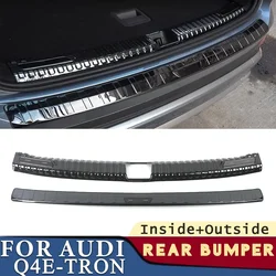 Trunk Bumper for Audi Q4 E-TRON 2022-2023 2024 Car Accessories Stainless Rear Fender Protector Sill Pad Cover Sticker Decoration
