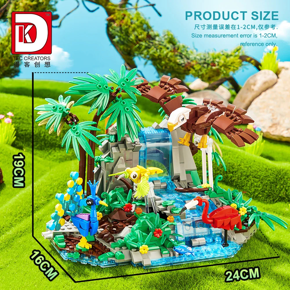 IN magazzino 6026 MOC Idea Tropical Forest Building Blocks modello mattoni assemblaggio giocattoli per bambini Set regalo di natale