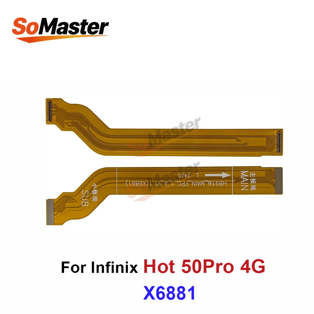 Motherboard Main Board Connector Ribbon Flex Cable for Infinix Hot 50 60 Pro 4G X6881 X6885 Main Board Flex Replacement (1Pc)