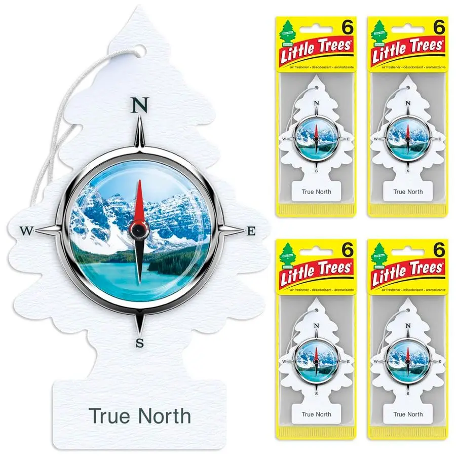 

Pine Air Freshener Hanging Tree True North For Vehicle amp Home LongLasting Fragrance 24 Fresheners, Pack of 6