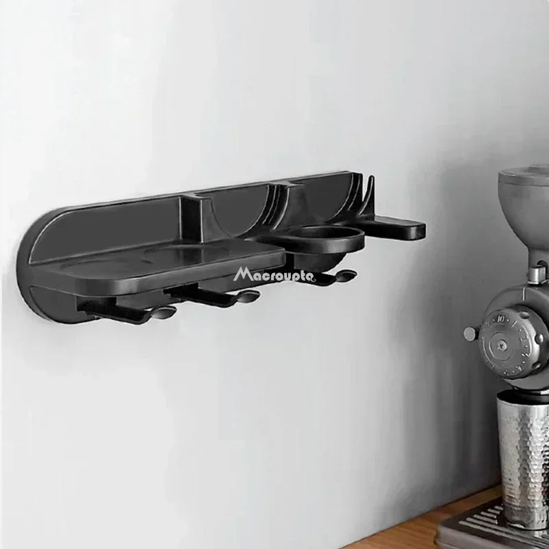 Wall Mount Coffee Organizer Rack, 51/54/58 mm Portafilter Holder, Punching-Free Espresso Accessories Storage (Characters: 78) 5