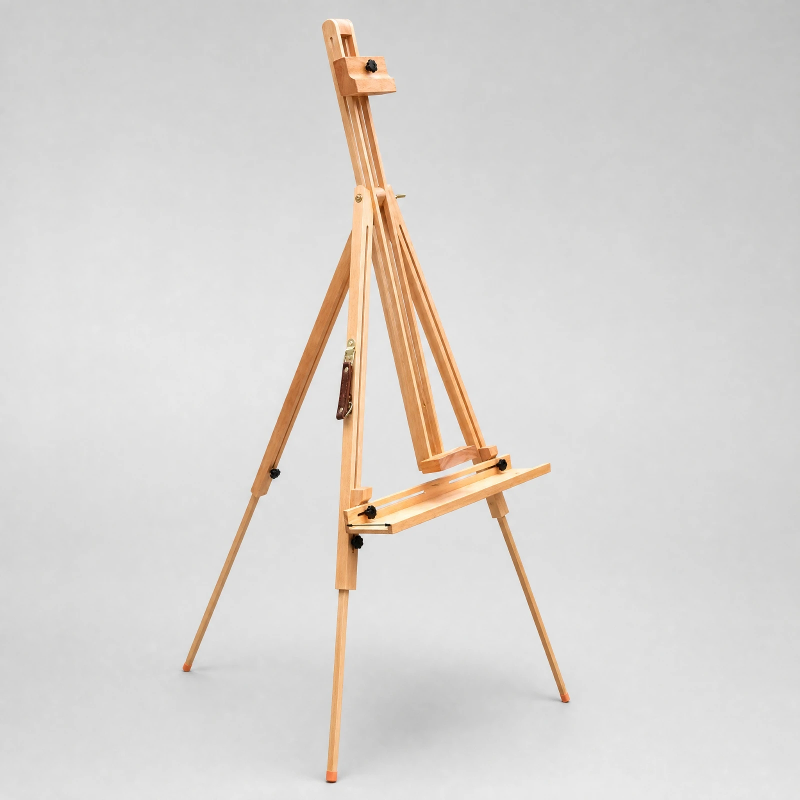 Folding Floor Easel Easy Setup Adjustable Height Easel with Lower Tray Ergonomic Heavy-Duty for Artists, Outdoor Sketching