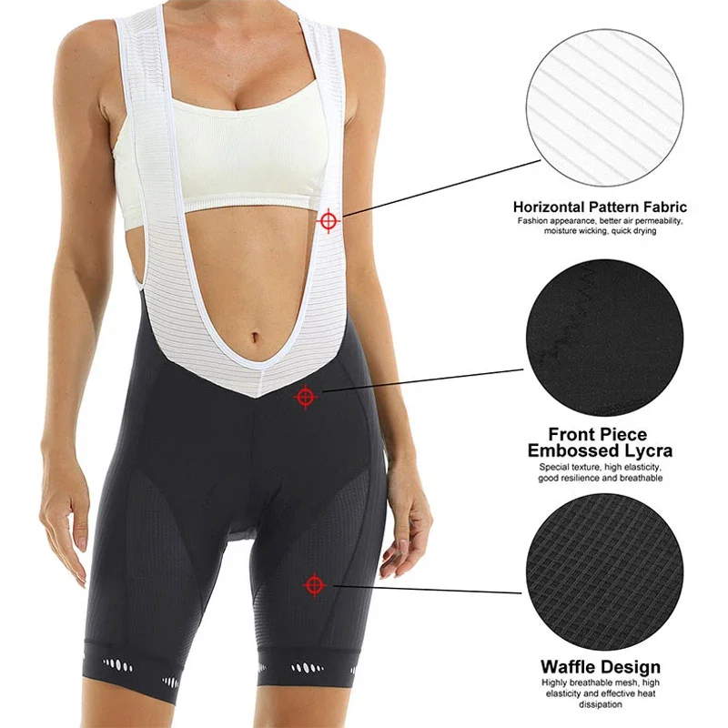 X-TIGER Женские велосипедные шорты с нагрудником Женские шорты с мягкой подкладкой MTB Ride 6-часовые велосипедные колготки Slim Fit UPF 50+ Спортивные шорты