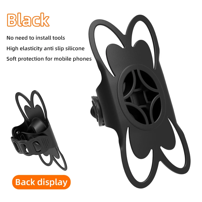 Silikonowy uchwyt na telefon rowerowy uniwersalny, mocowanie na kierownicę do roweru i motocykla, klips na telefon komórkowy, pasuje do wszystkich telefonów.