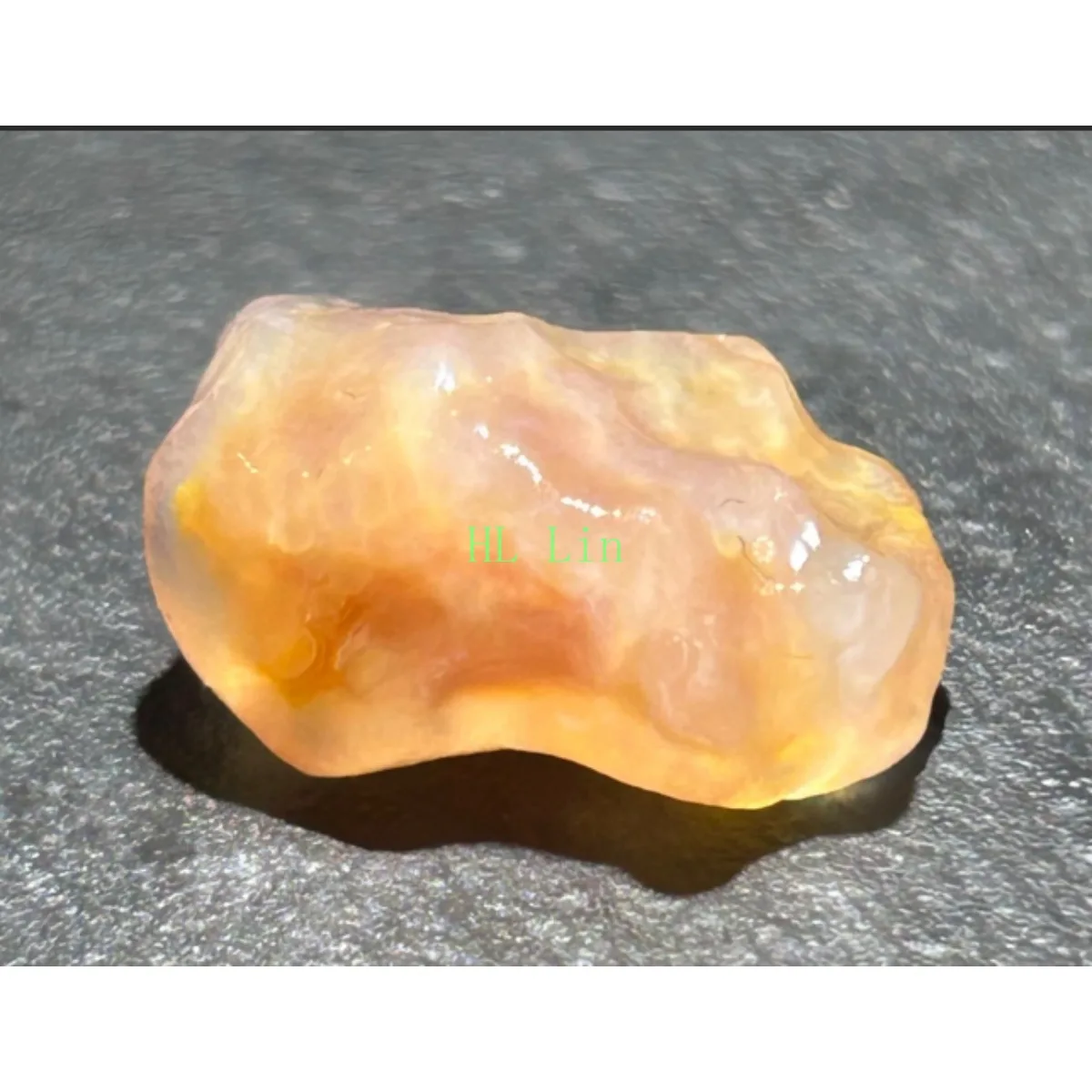 Sunset Tone Desert Treasure Candy Agate,Glass Vial Display, 10-15mm Unpolished, Desk Decor.Candy Agate