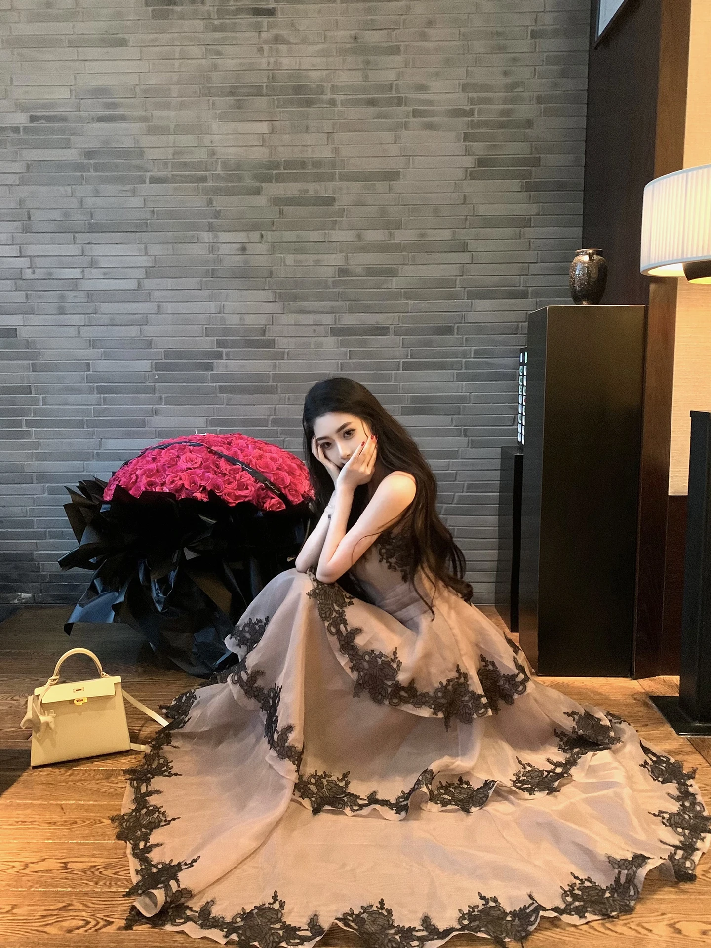 

Liliang Estate J Studio Heavy Embellied Cake Skirt Bal Strapl Dr Slimming Waist Cinched Summer Fairy Dr