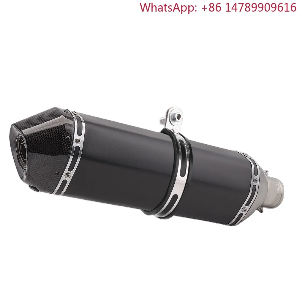 Carbon Fiber Motorcycle Exhaust Muffler, Universal 51mm Inlet Slip-On With DB Killer, Racing Style Pipe For Street And Off-Road