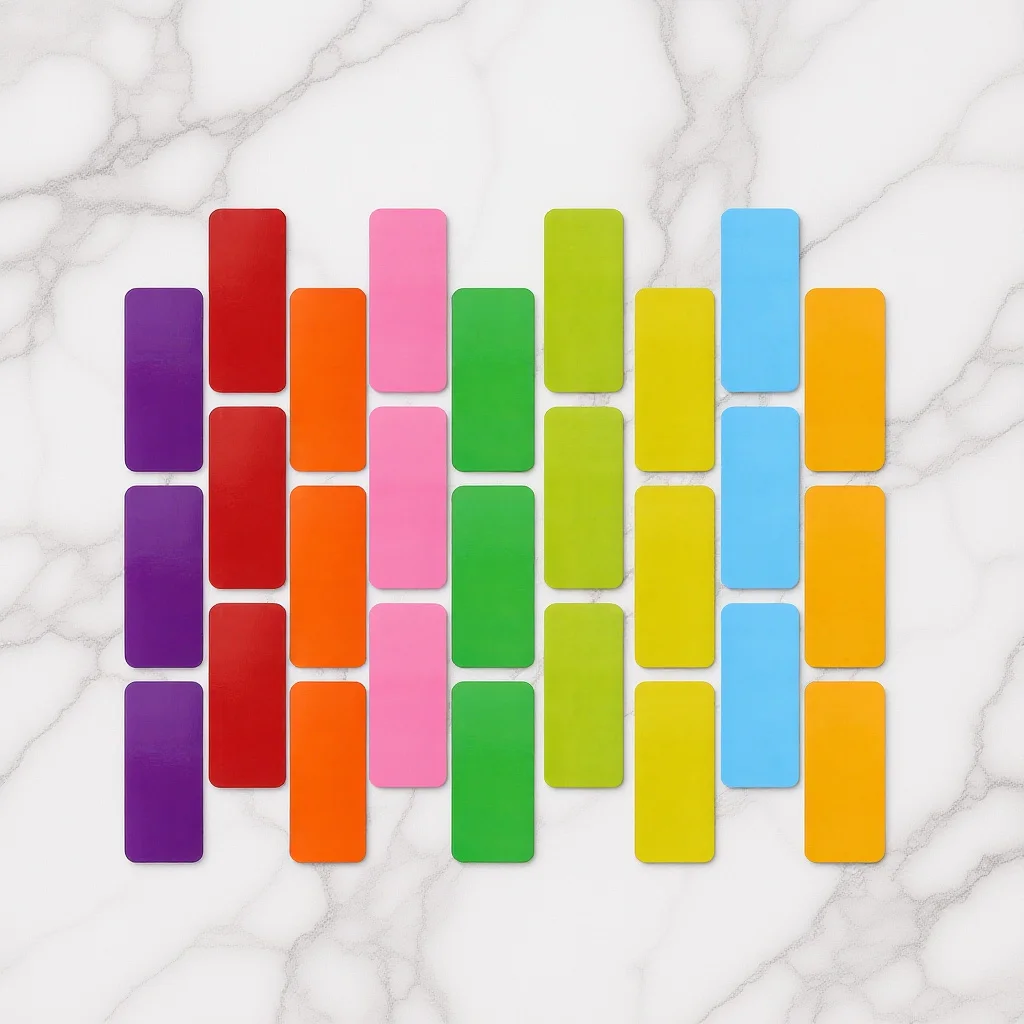 72Pcs Magnetic Dry Erase Labels Reusable Writable for Fridge Whiteboard Home Office School Categorization Memo Message Board