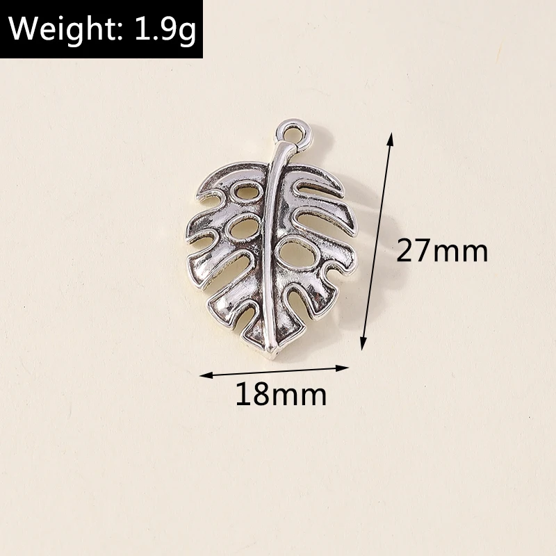 20 Stück niedliche Anhänger aus Legierung in Form von Pflanzen, Blumen, Bäumen und Blättern für die Schmuckherstellung, Ohrringe, Anhänger, Halsketten, Armbänder, DIY-Bastelzubehör – Detail 13