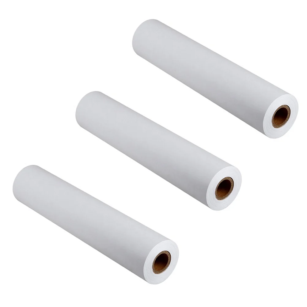 

3 Rolls Drawing Paper Sketching Premium Scroll Children's Supplies Blank Painting Graffiti