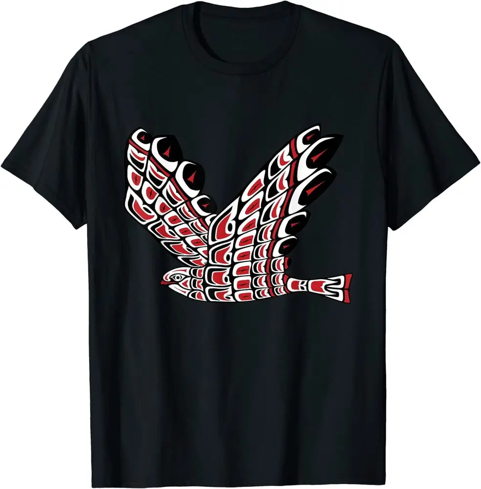 

Pacific Northwest Tail Hawk Style Art T-Shirt Unisex T-shirts for Men Women Summer Tees Cotton Luxury Brand Vintage Oversized