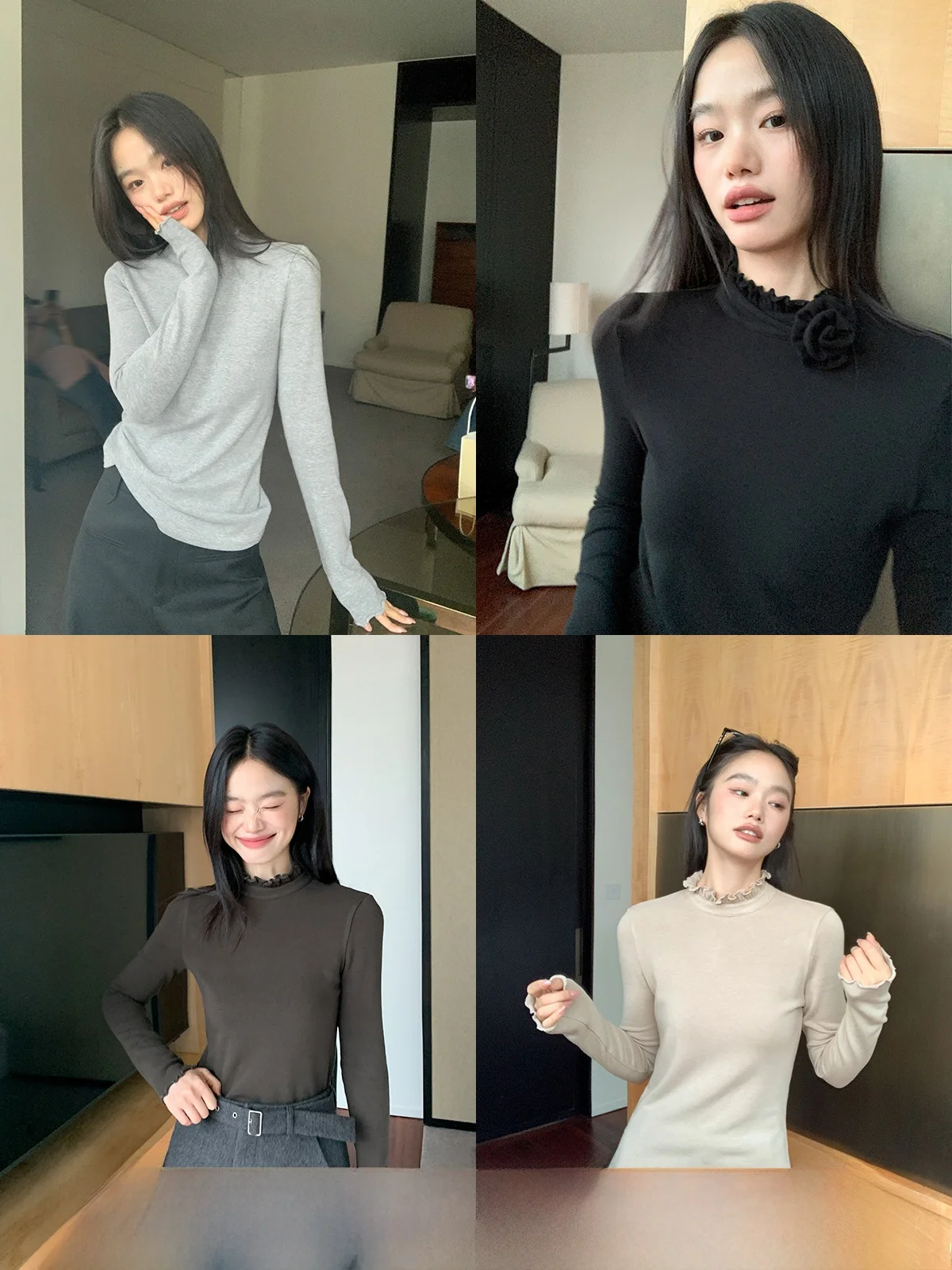 

Женская футболка со съемным галстуком, высокая эластичность, мягкая футболка с длинной базой све, удобная посадка, корейский модный чистый цвет