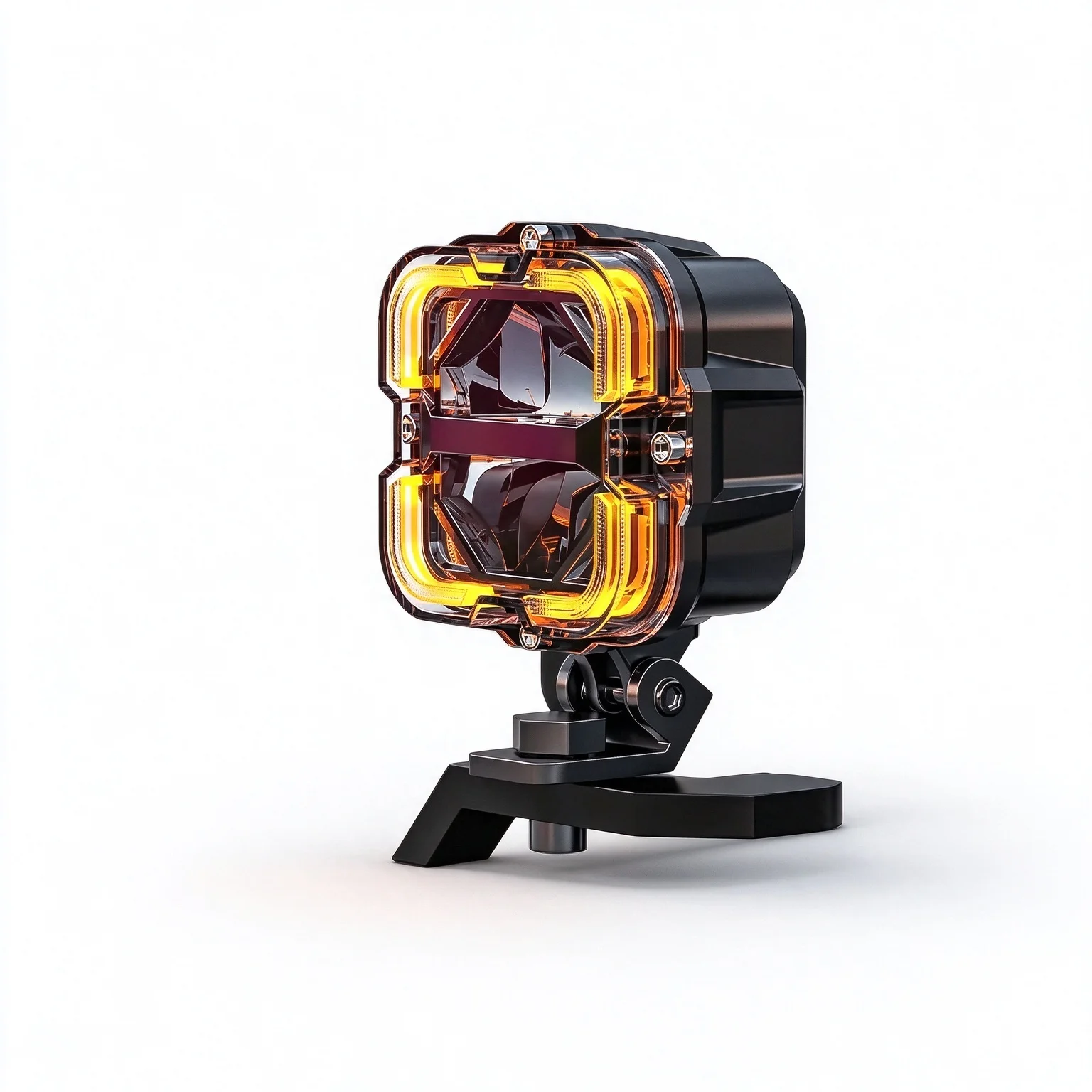E-Mark Approved 4 Inch LED Work Pod Light, 12V Amber DRL Auxiliary Spotlight, Offroad LED Driving Light for Jeep, SUV,  ATV