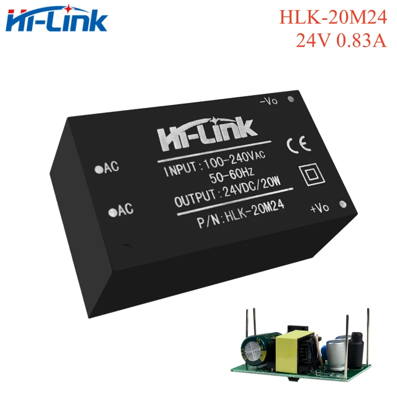 مفتاح صغير معزول تنحى وحدة امدادات الطاقة ، HLK-20M24 ، 220 فولت إلى 24 فولت ، 20 واط ، 0.83A ، التيار المتناوب تيار مستمر محول ، OEM ، ODM ، CEFCC ، 20M24 ، 2 قطعة لكل مجموعة