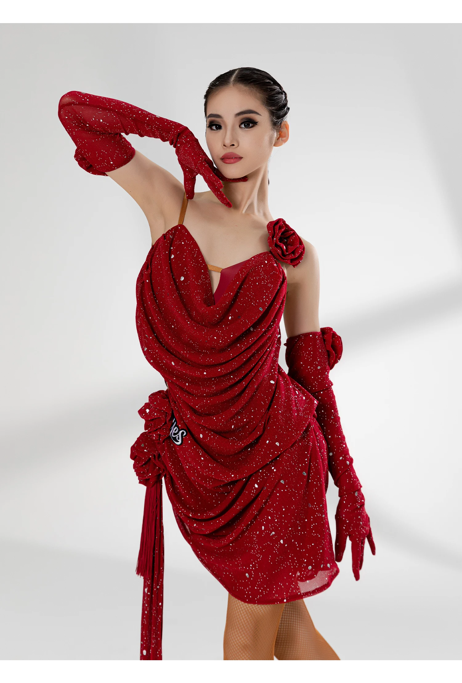 New Latin Dance Costume Women Sexy Cha Cha Salsa Dancing Performance Practice Clothes Latin Competition Dress Adult Fringe Dress