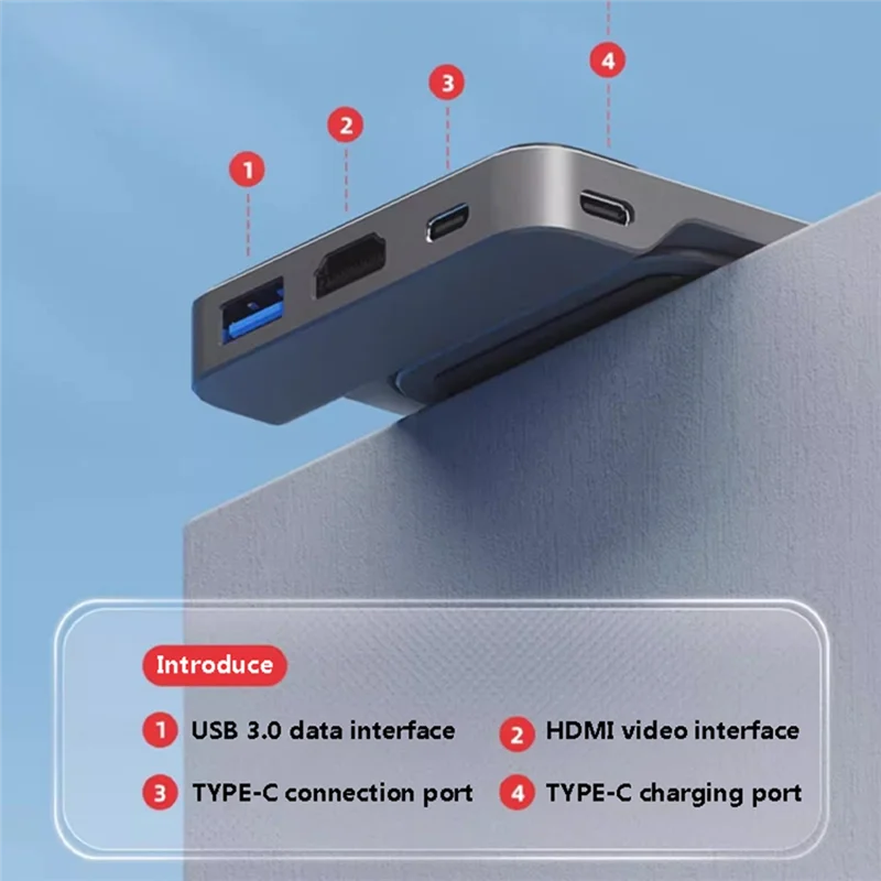 BNVN-Per Switch 2 Base di conversione per proiezione schermo compatibile Supporto pieghevole con per Switch Dock 4K /Type-C/Usb 3.0