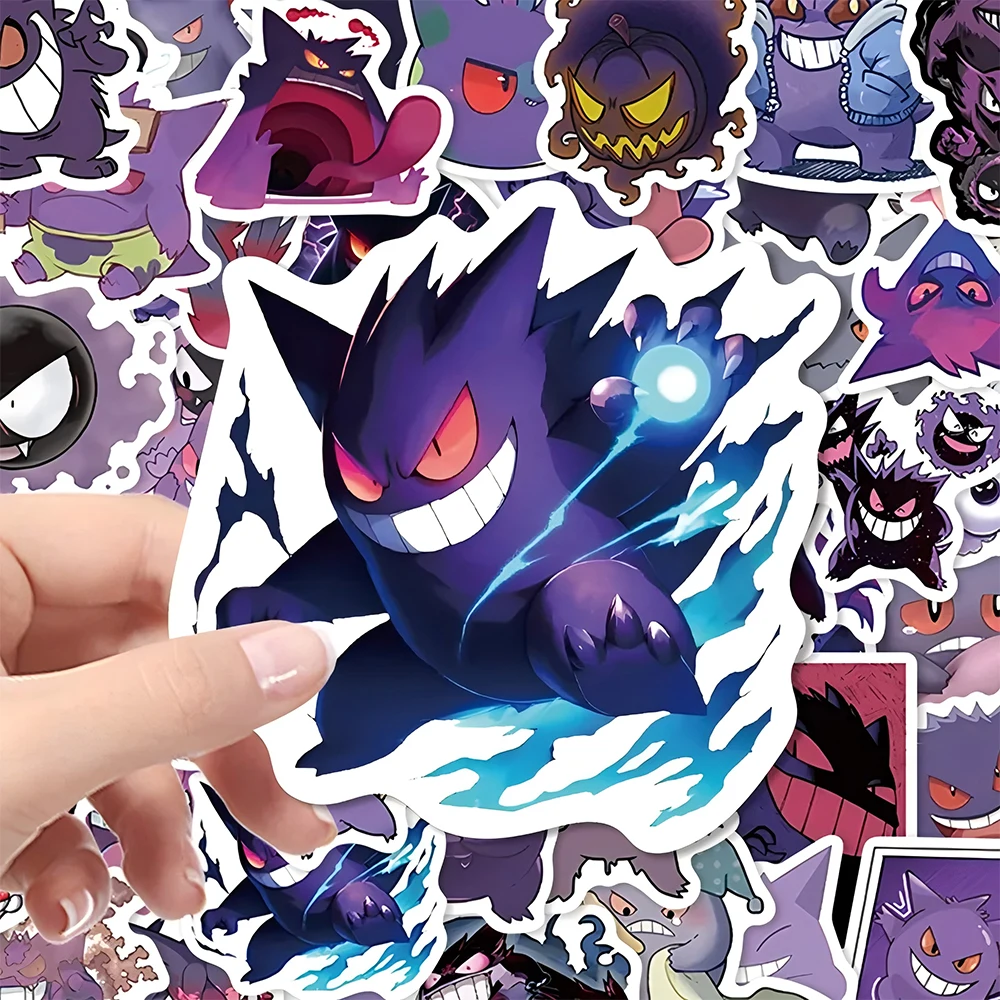 10/30/55PCS Cute Pokemon Gengar Anime Stickers Cartoon Decals DIY Travel Luggage Motorcycle Laptop Waterproof Sticker Kids Toys