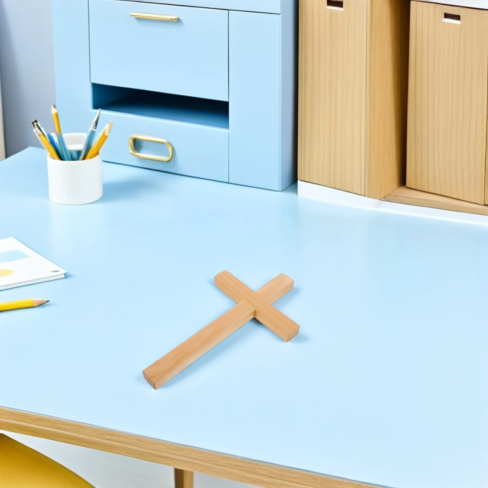 

Wooden Wall Cross Christian Crucifix Decorative Cross for Religion Prayer Baptism Confirmation Wall Hanging Sculpture