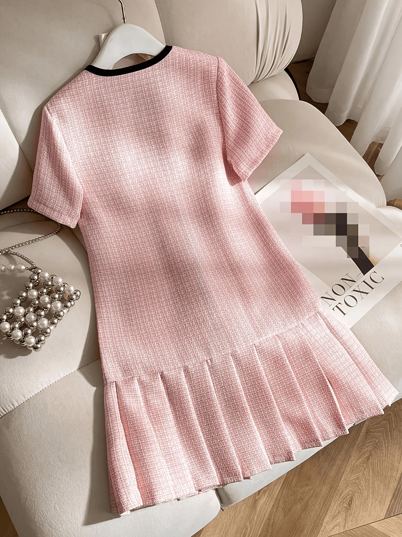 Girls 1-Piece Pink Tweed Dress - Sewing Tweed 评论和价格