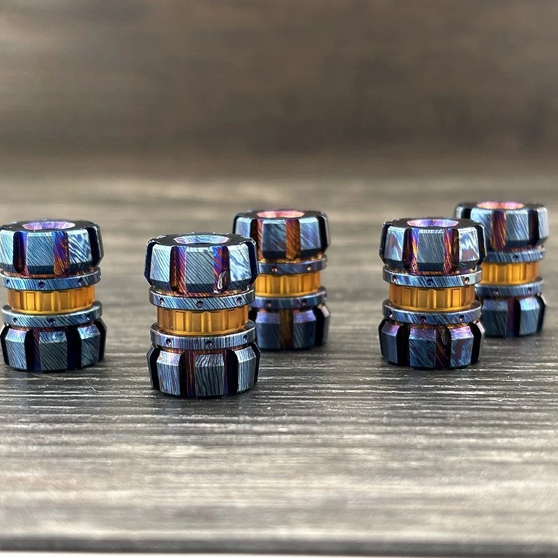 Mecha Style EDC Paracord Knife Bead Key Pendant Fidget Accessory DIY Tail Bead