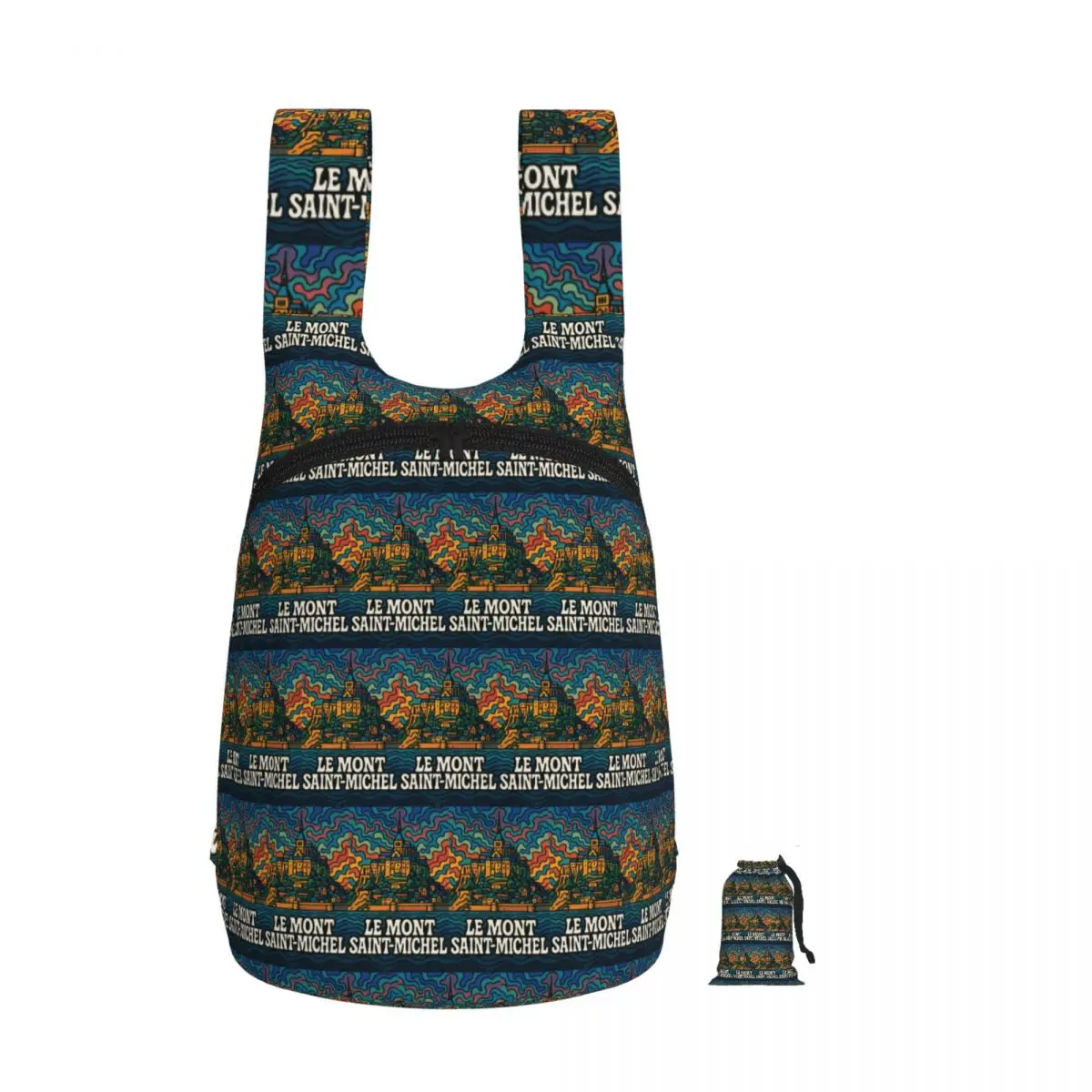 

Le Mont Saint Michel Trippy Backpack Student Storage BookBag Kids School Bag Laptop Shoulder Bags for Boys Girls