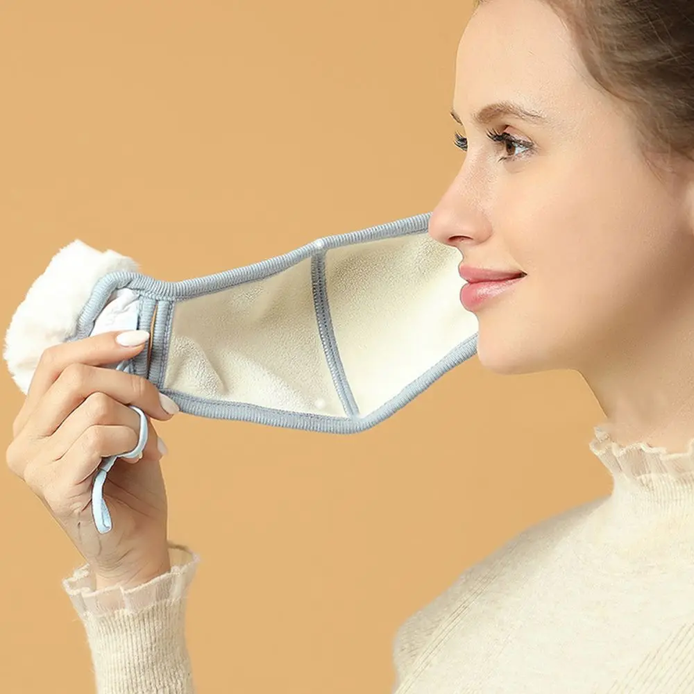 Simple Outdoor Dust-proof Windproof Fleece Riding Earflap Wrap Men Women Mask 2in1 Earmuffs Mask Winter Cloth Accessories