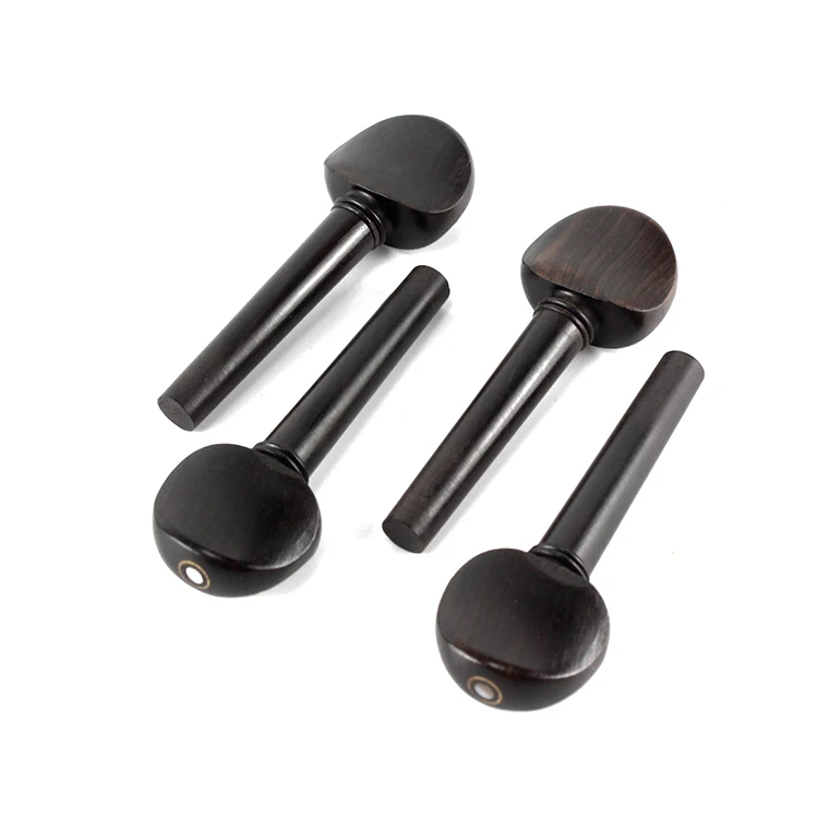 أوتار تشيلو خشبية من خشب الأبنوس ، إكسسوارات ضبط ، بدون ثقب ، قطع غيار الآلات الموسيقية لسيلو ، 4 روض