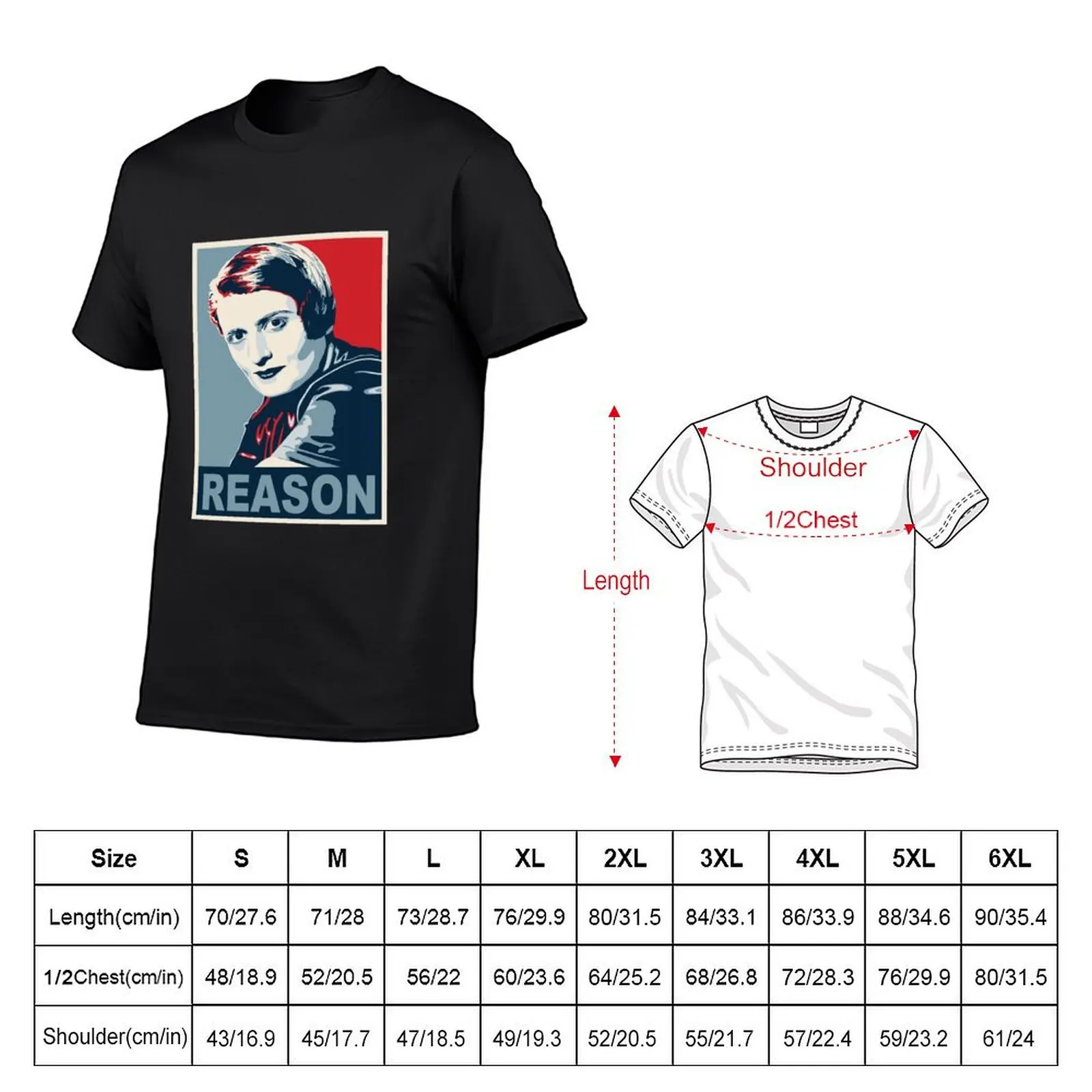 Ayn Rand T-Shirt tops oversizeds summer tops plain plain white t shirts men