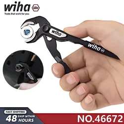 wiha Multi-purpose water pump pliers 5 inch mini pliers single-handed precision pipe pliers 5 quick-adjustment positionsNO.46672