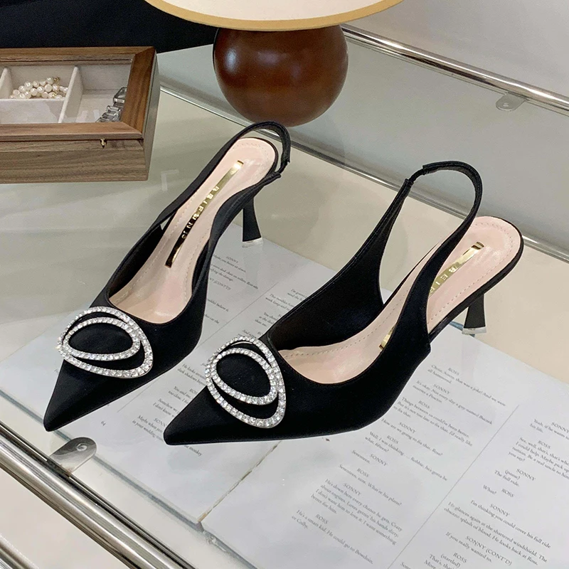 

2024 Stiletto Autumn Woman Shoes Fashion Women's Pumps Pointed High Heels Shallow Women's Sandals Shoes For Women Zapatos Mujer