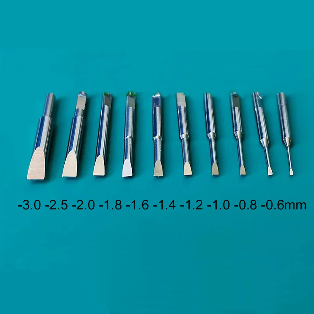 20pcs/lot Screwdriver Bits 0.6mm-3.0mm Watch Maintenance Tools Screwdriver Head Straight Body Flat Blade Screwdriver