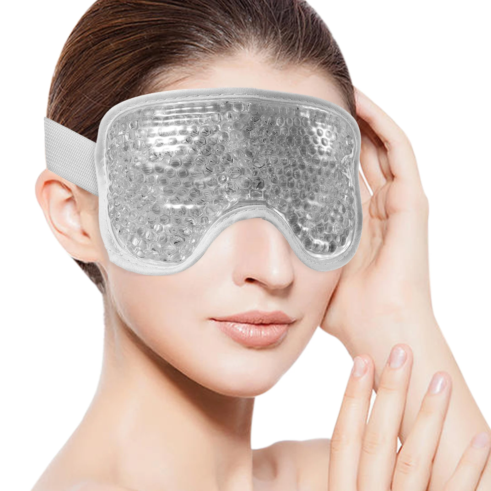

2 Pcs Cooling Pad Reusable Hot Cold Compress Eye Mask Pink Set Relieves Fatigue Swelling Dark Circles Under Eye Bags Medicinal