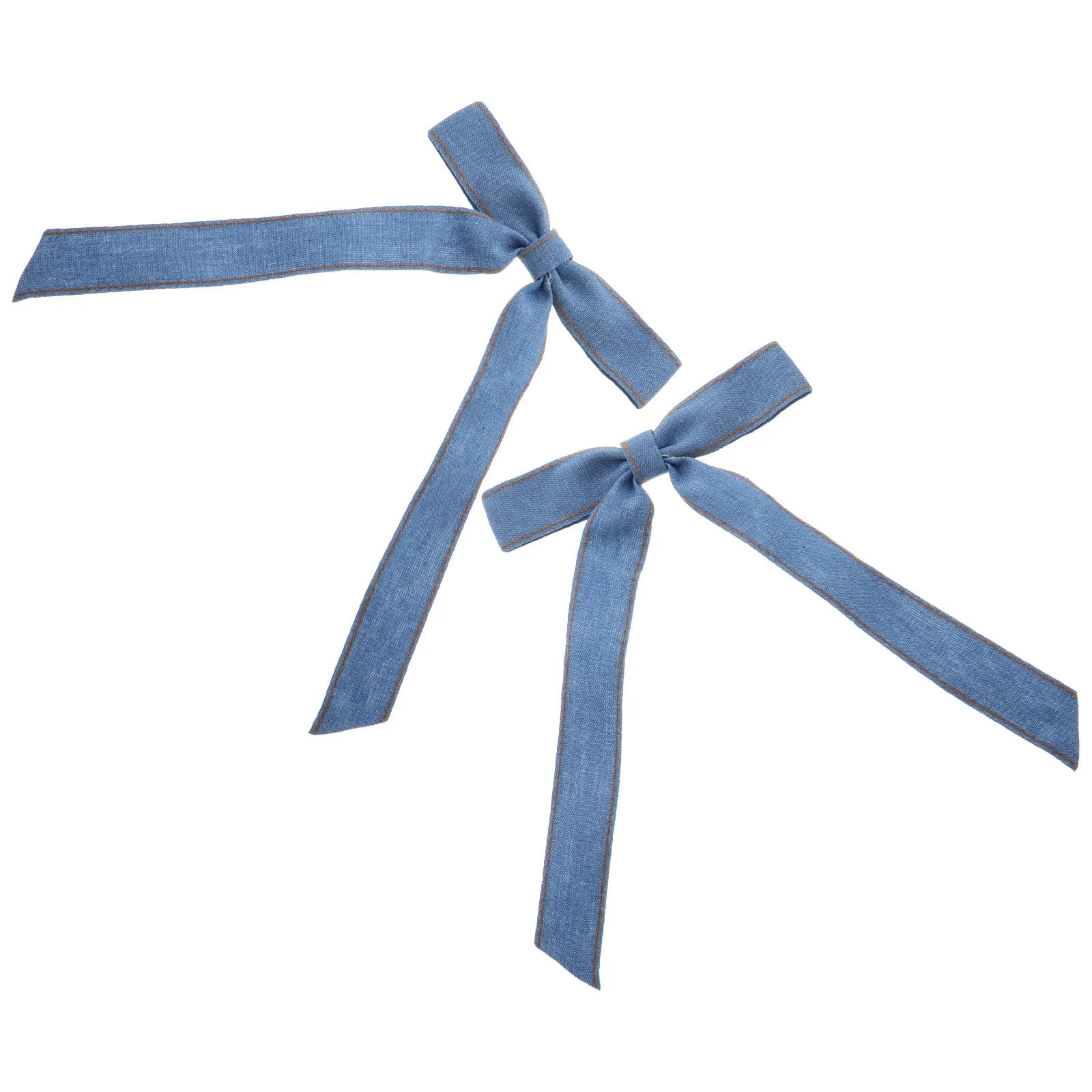 

1 Pair Bow Hair Clips Vintage Solid Color Retro Duckbill Clip Back Head Hairpin Hair Accessories for Women Girls